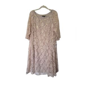 NWT Gold Dress with Sequins - 24W